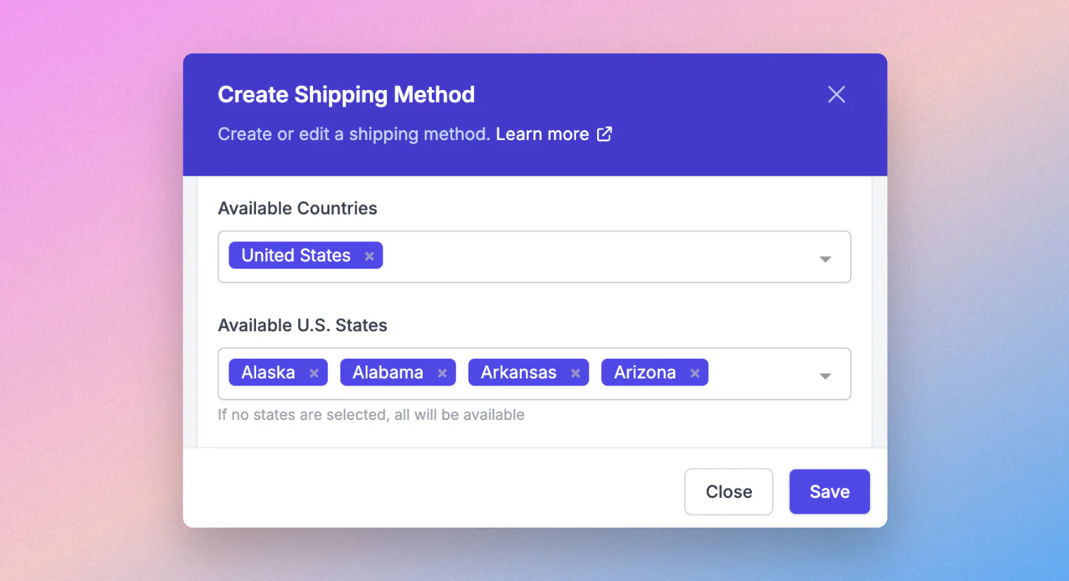 Shipping Restrictions by State/Province – What's new