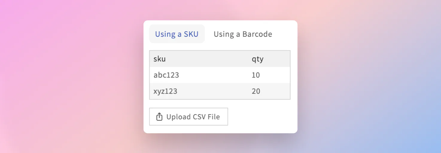 My Cart - CSV file upload – Release archive