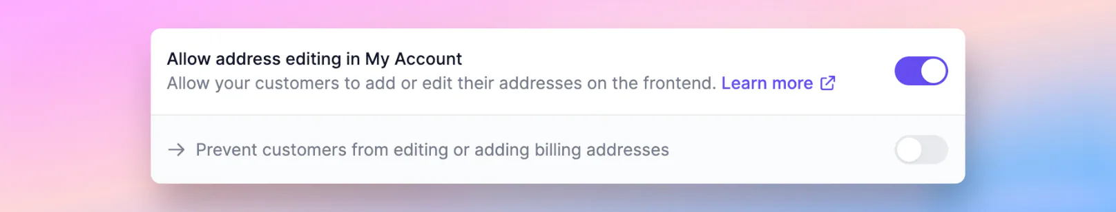Restricting billing address modifications – Release archive