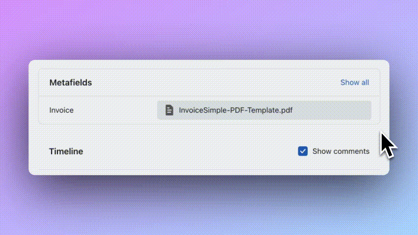 Upload invoices to an order – Release archive
