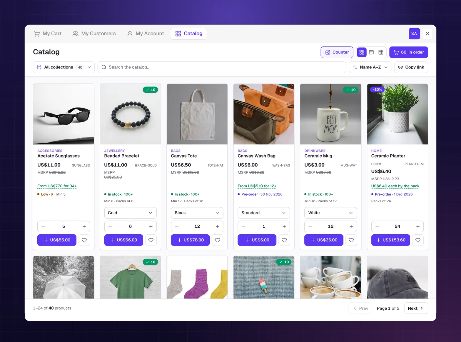 Catalog – What's new