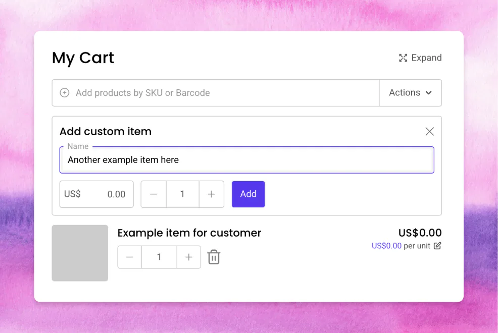 Sales Agents - Add custom item – What's new