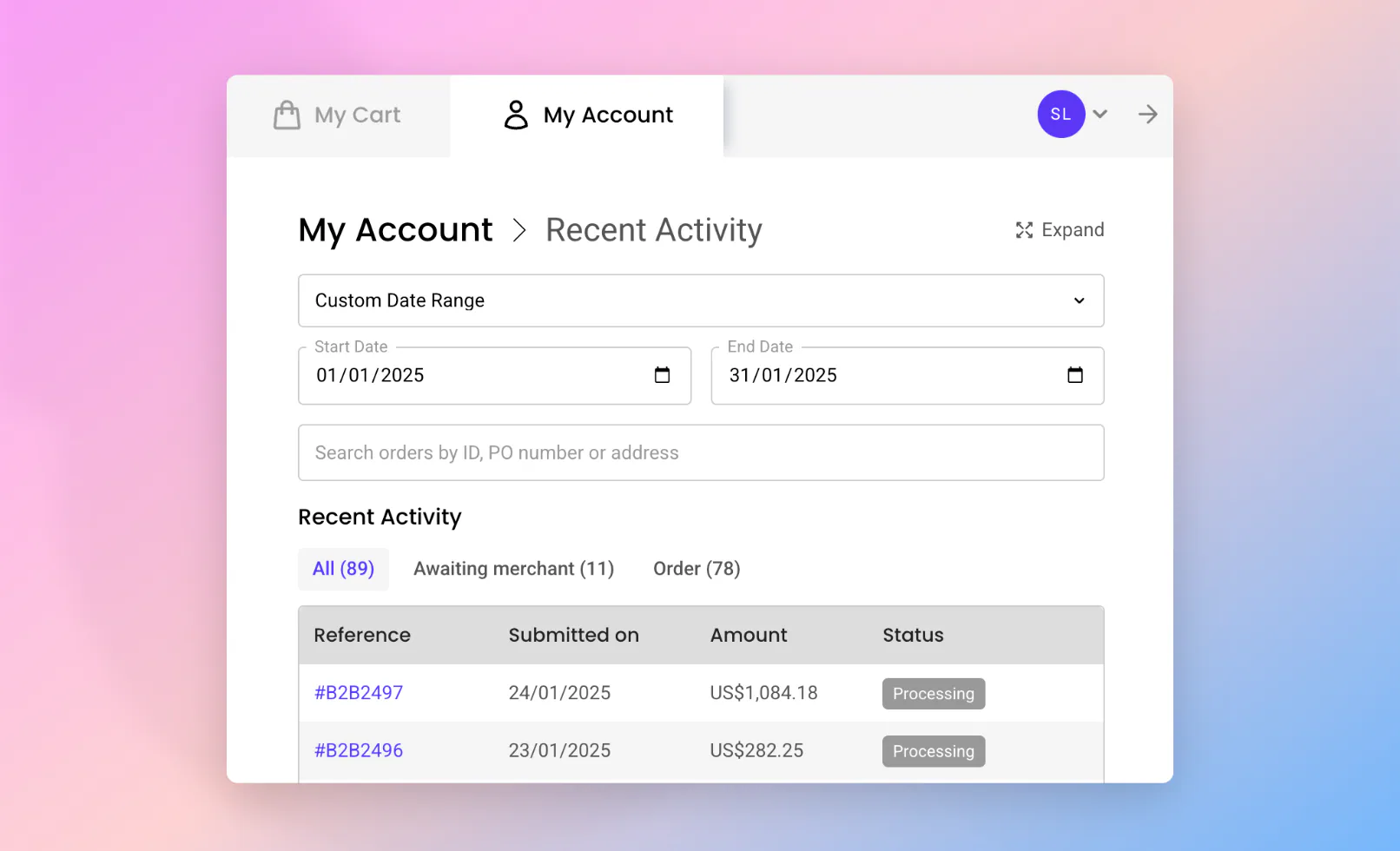 Order searching and filtering by date – What's new