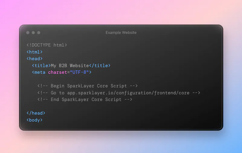 Installing the script (Other platforms) – Frontend Integration Guide