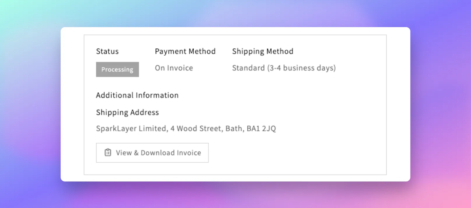 Upload invoices to an order – Release archive